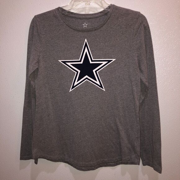 Dallas Cowboys Womens Small Gray Long Sleeve Star Logo T Shirt Tee Top Size S - Picture 3 of 6